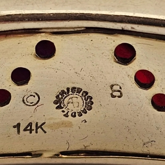 Sold Asch Grossbardt 14k Gold Diamond Bangle Bracelet 30 gm - Picture 12 of 17